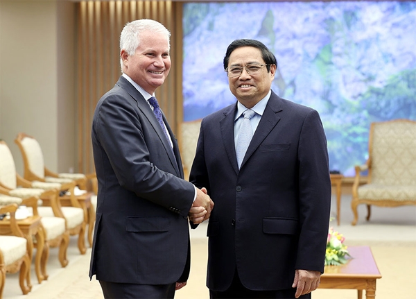 Thủ tướng Chính phủ Phạm Minh Chính tiếp Tổng Giám đốc toàn cầu Quỹ đầu tư Warburg Pincus Hoa Kỳ